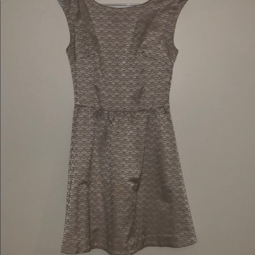 Creamy silver dress with detail